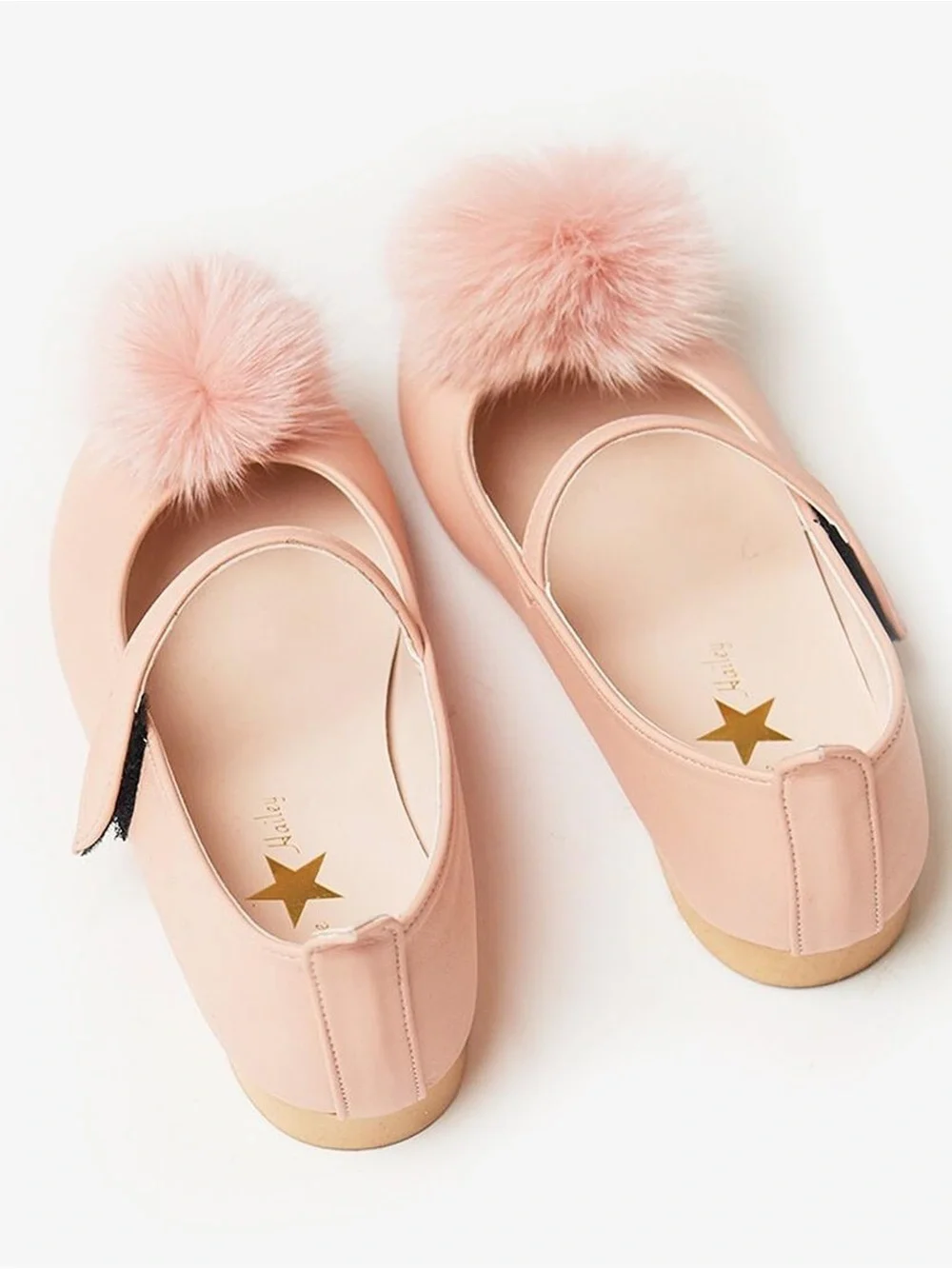 Petite Hailey Classic MaryJane Shoes with removable patches/pom poms sz 1